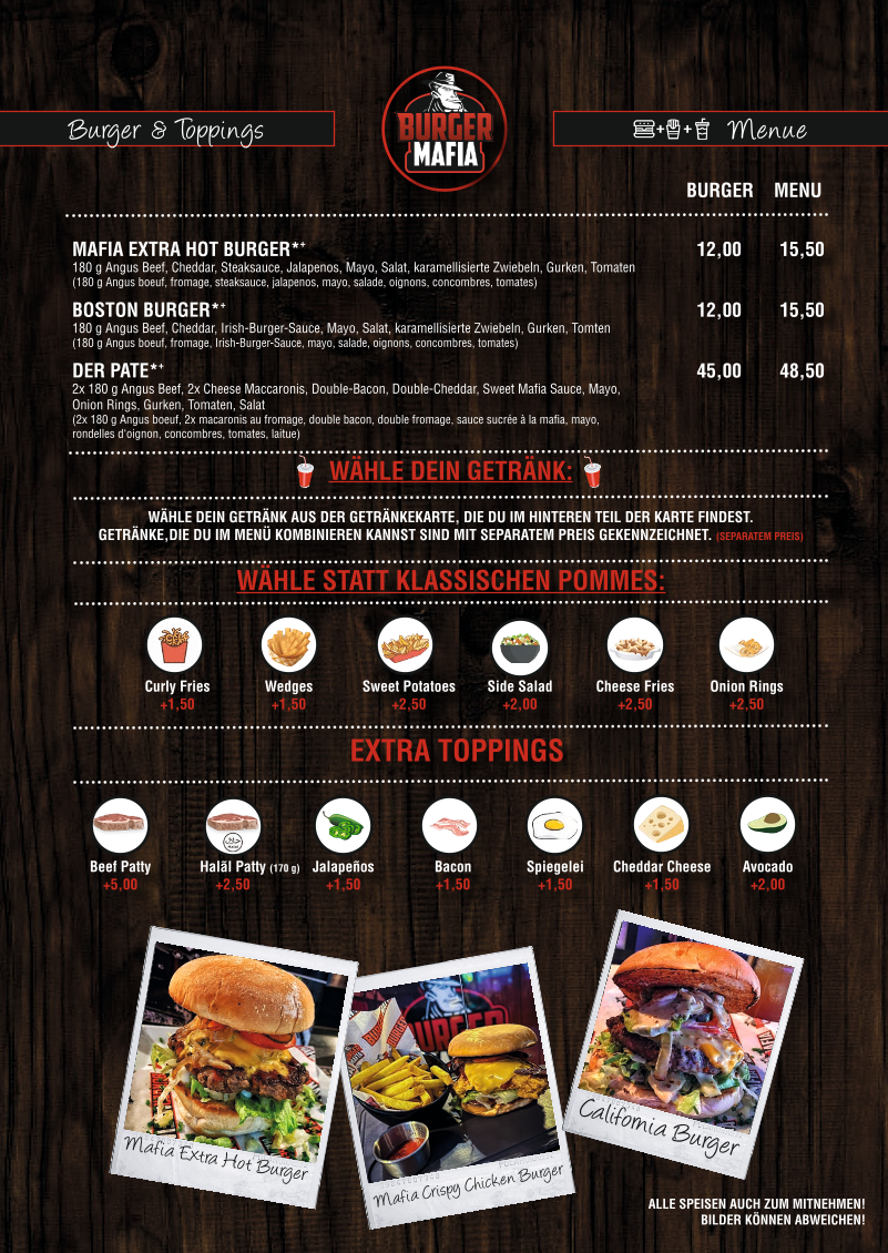 Menu Burger Mafia - Saarbrucken-1